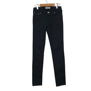 NWOT  Acne Kex Wet Black Woman's 5 Pocket Zip Up  Jeans Size 26
